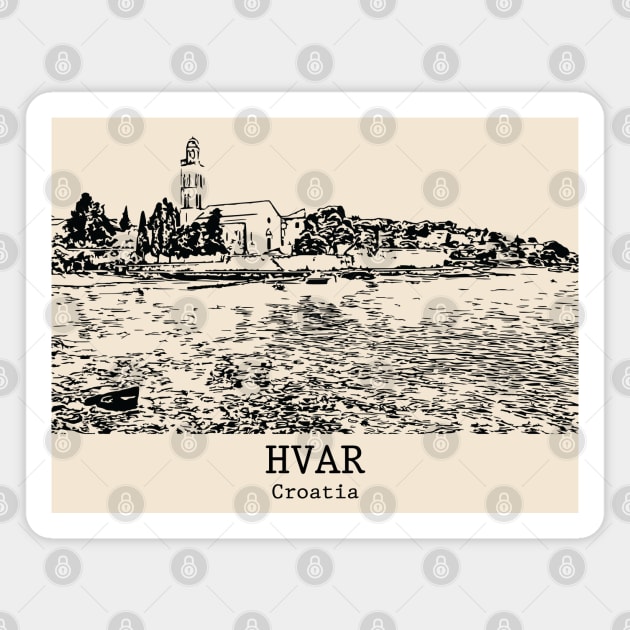 Hvar - Croatia Magnet by Lakeric